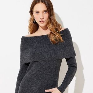 Loft off the shoulder tunic sweater, L
